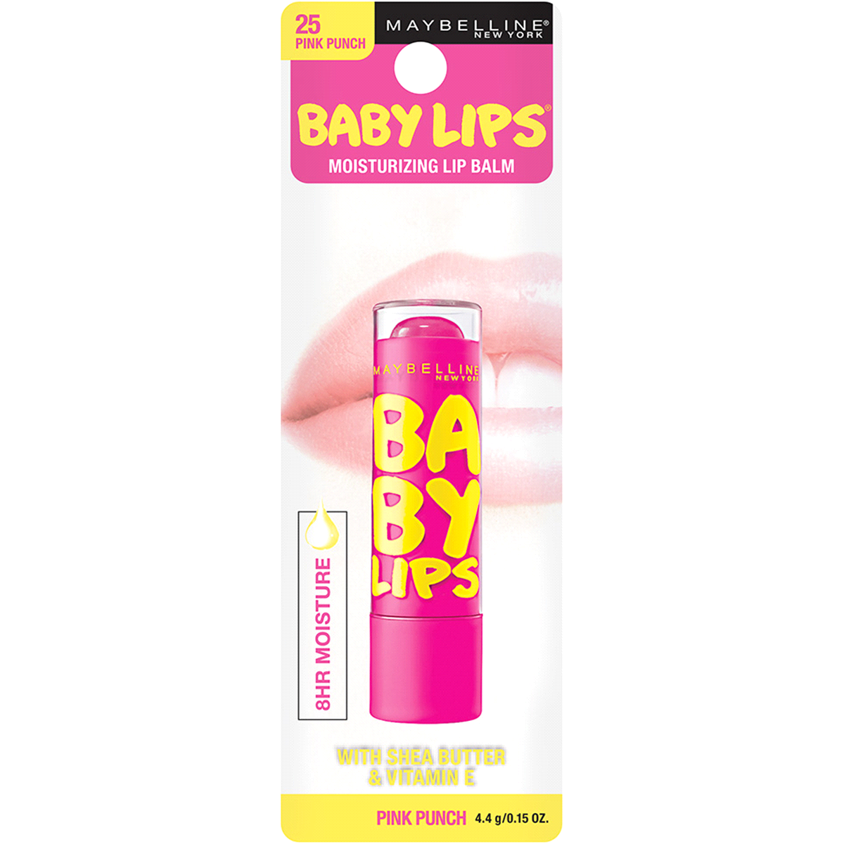 slide 1 of 2, Maybelline Baby Lips Moisturizing Lip Balm - 25 Pink Punch, 0.15 oz