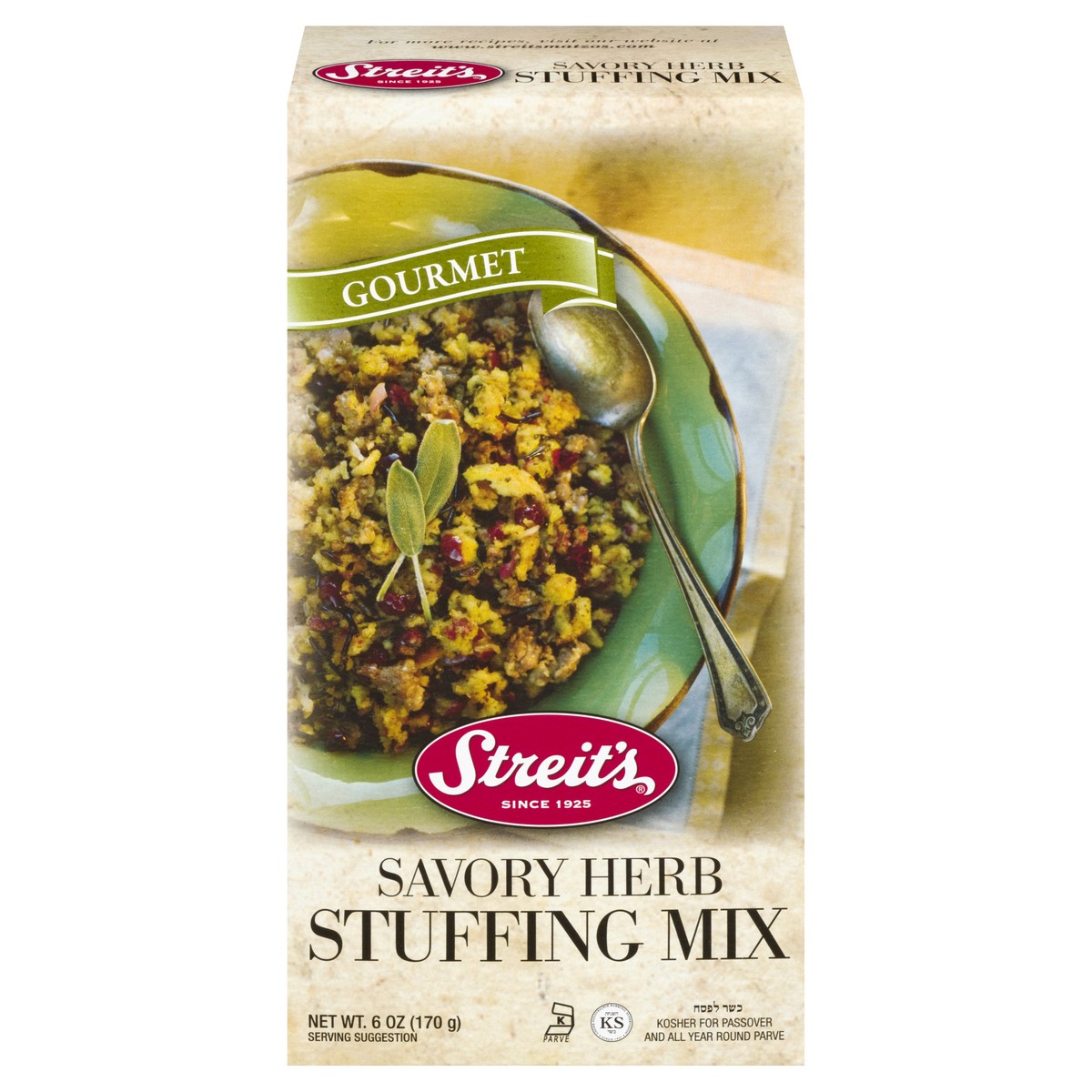 slide 1 of 9, Streit's Gourmet Savory Herb Stuffing Mix 6 oz, 6 oz