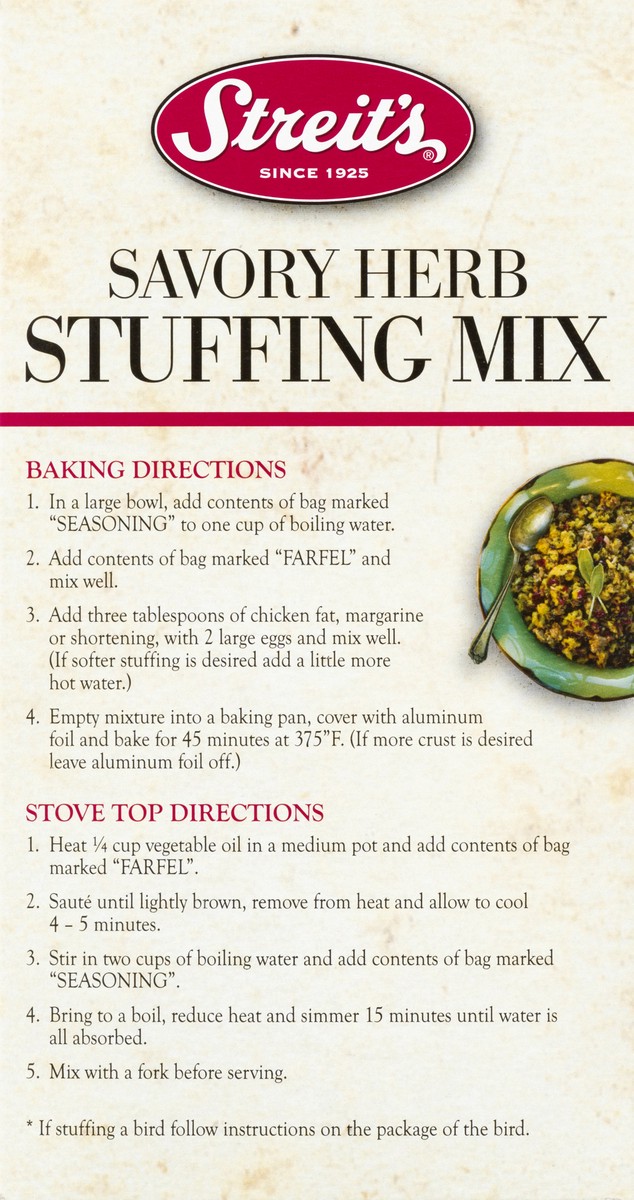 slide 5 of 9, Streit's Gourmet Savory Herb Stuffing Mix 6 oz, 6 oz