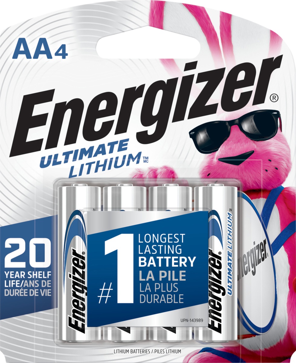 slide 2 of 4, Energizer Ultimate Lithium AA Batteries, 4 ct