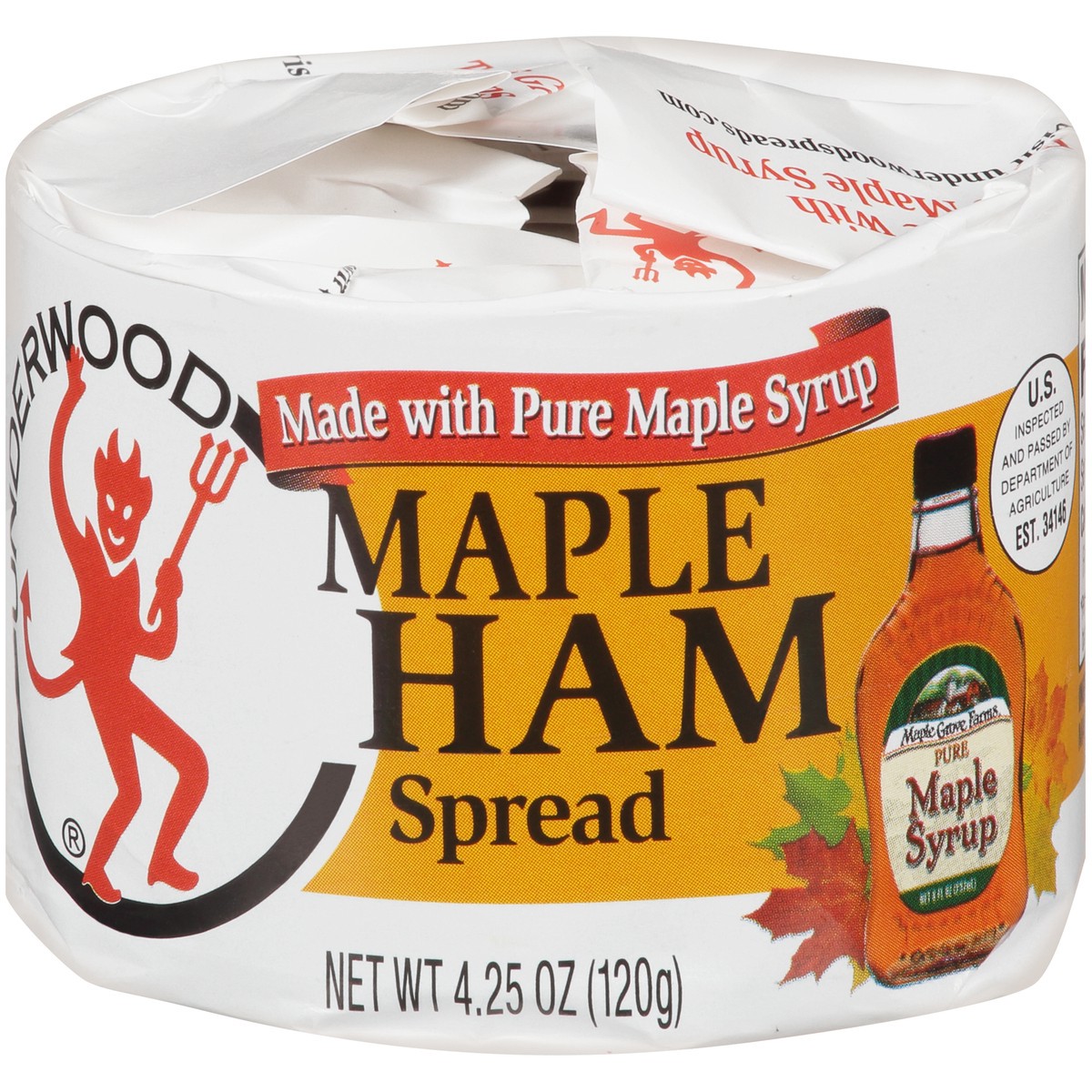slide 1 of 12, Underwood Maple Ham Spread 4.25 oz. Can, 4.25 oz