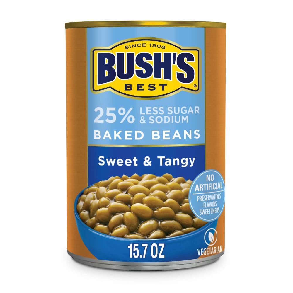 slide 1 of 5, Bush's Best Bush's Sweet and Tangy Reduced Sodium & Sugar Baked Beans 15.7 oz, 15.7 oz