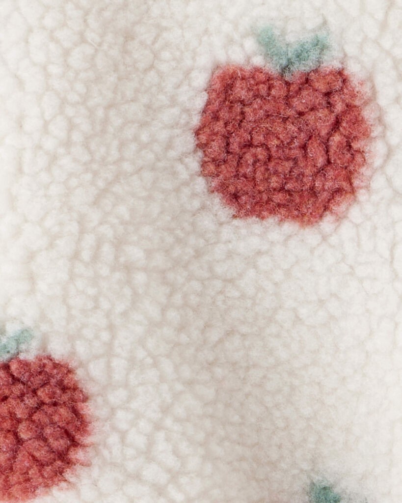 slide 3 of 3, Littleplanet Baby Recycled Sherpa Jacket in Apple Print Apple Print 24M, 1 ct