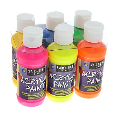 slide 1 of 1, Sargent Art Acrylic Paint Set - Neon, 6 ct; 4 oz