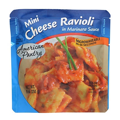 slide 1 of 1, American Pantry Mini Cheese Ravioli in Marinara Sauce, 9 oz