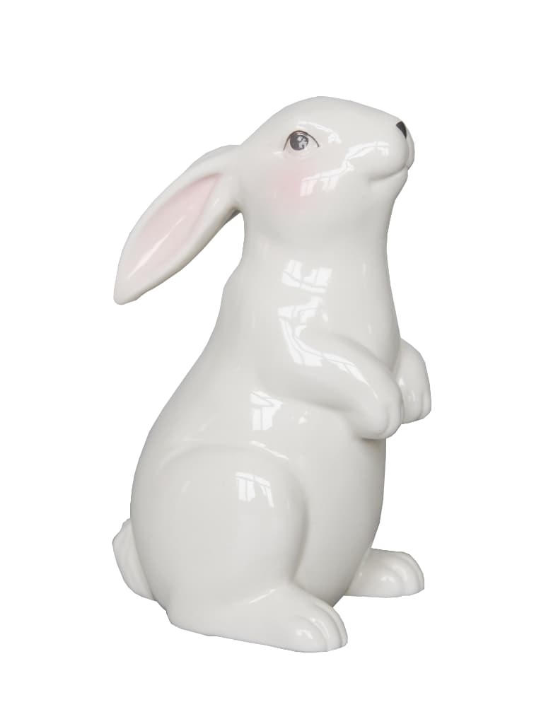 slide 1 of 1, Holiday Home Standing Rabbit Decor - White, 4.5 in