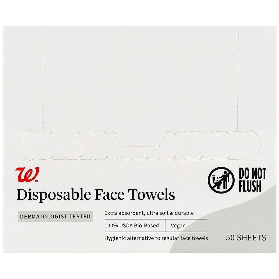 slide 3 of 5, Walgreens Disposable Face Towels, 50 ct