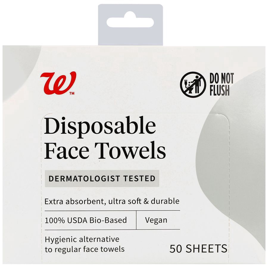 slide 1 of 5, Walgreens Disposable Face Towels, 50 ct