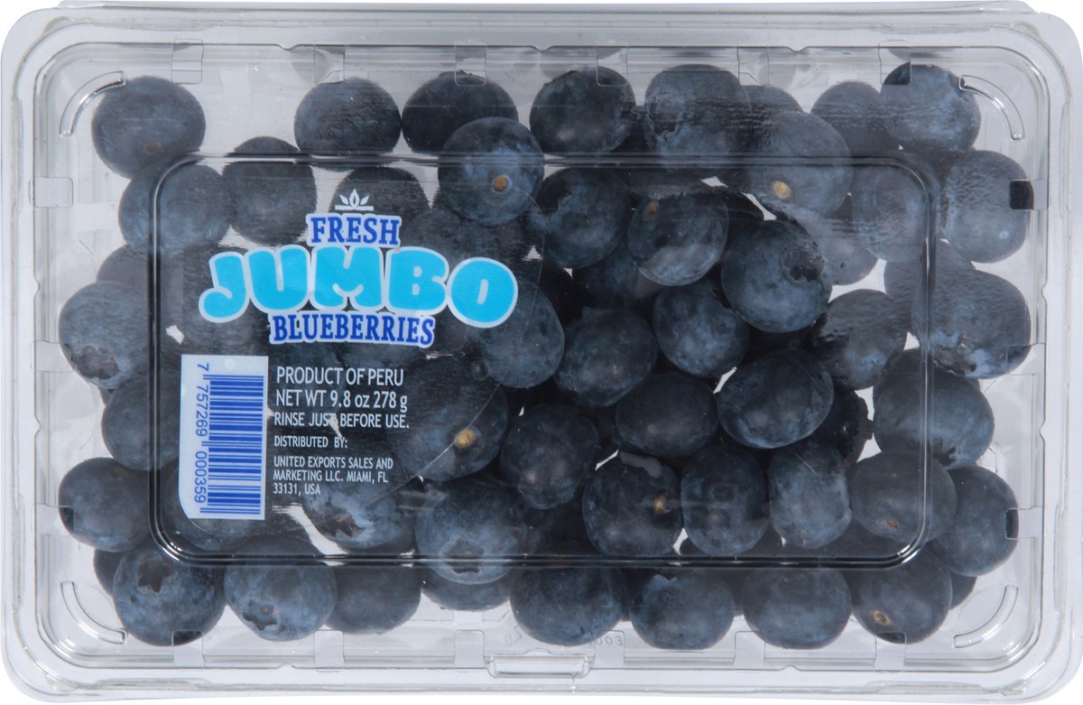 slide 6 of 9, United Exports Fresh Blueberries Jumbo 9.8 oz, 9.8 oz