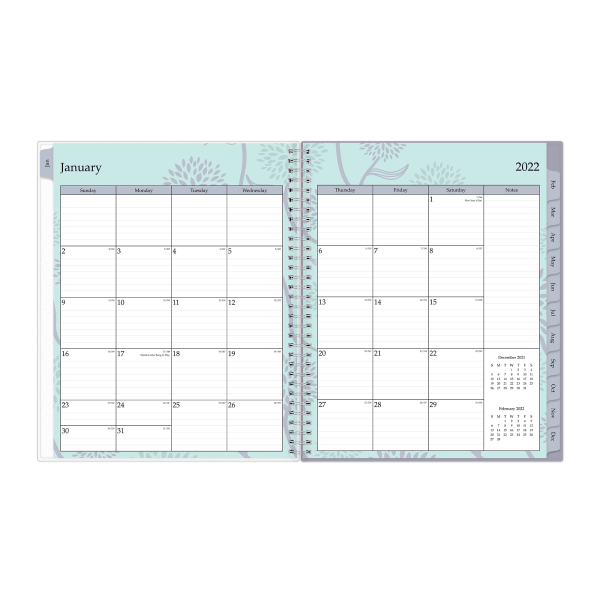slide 3 of 5, Blue Sky Frosted Weekly/Monthly Safety Wirebound Planner, 8-1/2'' X 11'', Rue Du Flore, January To December 2022, 101602, 1 ct