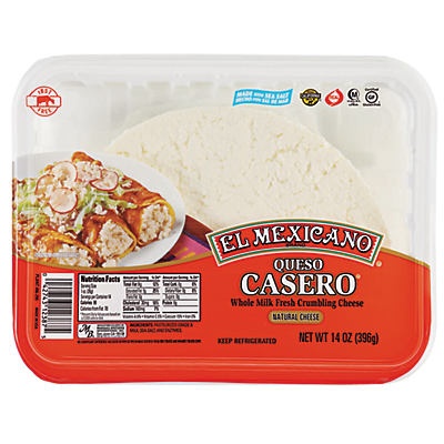 slide 1 of 1, El Mexicano Queso Fresco Casero Tray, 14 oz