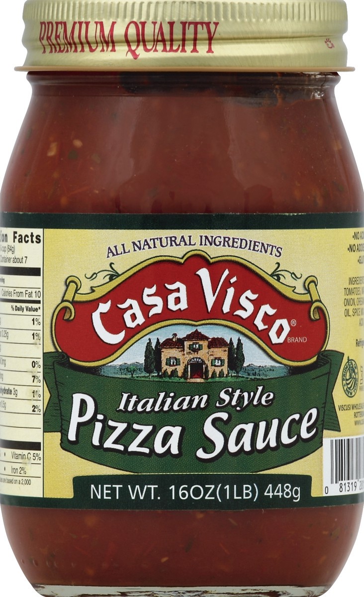 slide 1 of 2, Casa Visco Pizza Sauce Italian Style, 16 oz