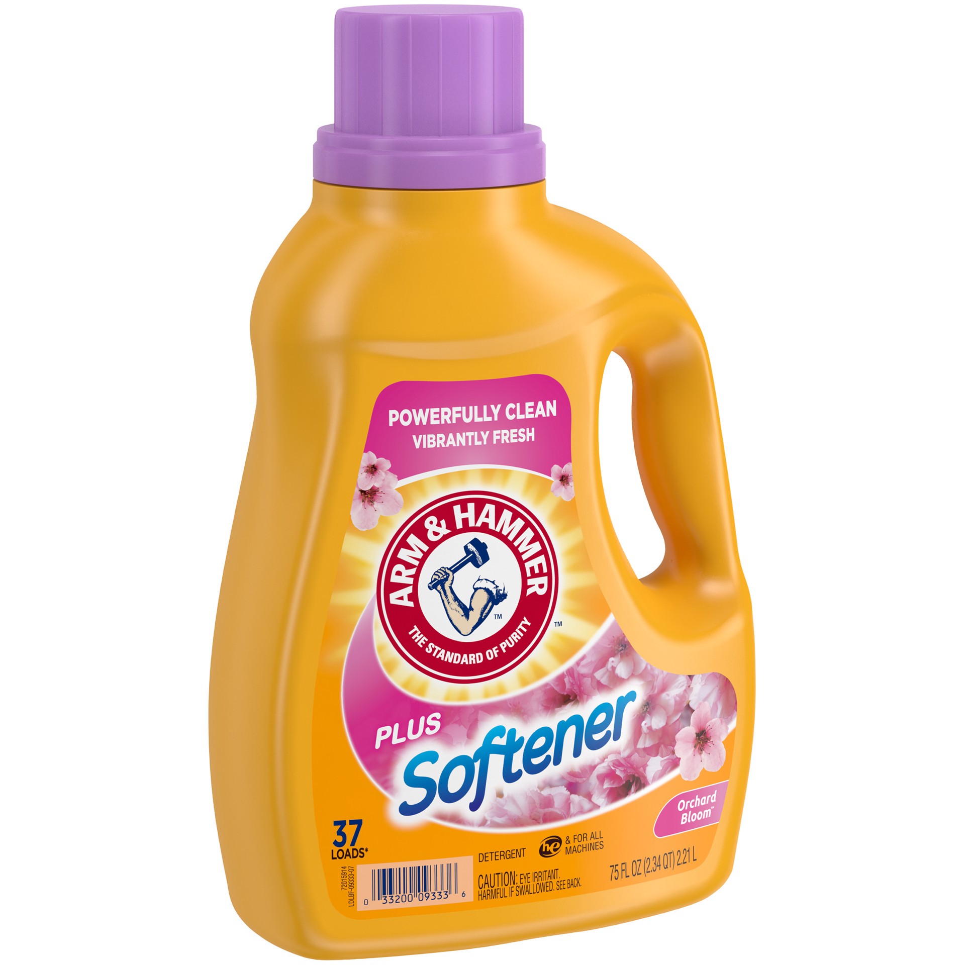 slide 3 of 5, ARM & HAMMER Orchard Bloom Laundry Detergent + Softener, 75 fl oz