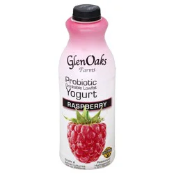 Glenoaks Yogurt, Drinkable, Lowfat, Raspberry 24 Oz