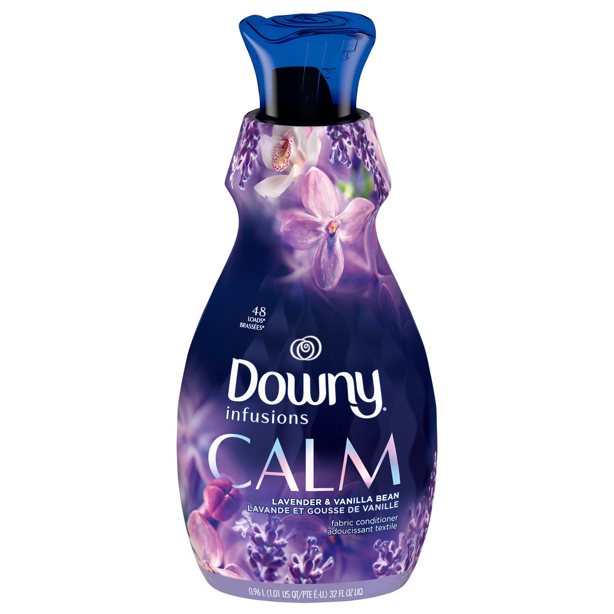 slide 1 of 5, Downy Infusions Liquid Fabric Softener, Calm, Lavender & Vanilla Bean, 32 fl oz, 32 fl oz