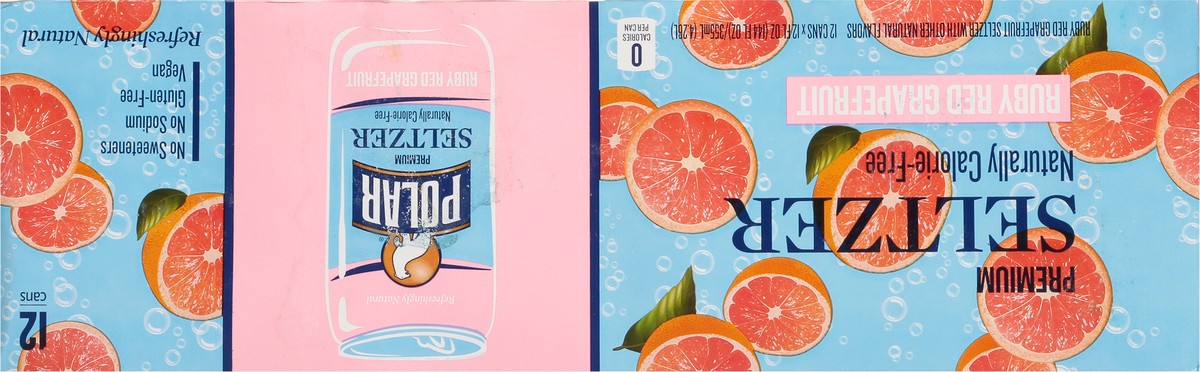 slide 6 of 14, Polar Premium Ruby Red Grapefruit Seltzer 12 Cans - 12 ct, 12 ct