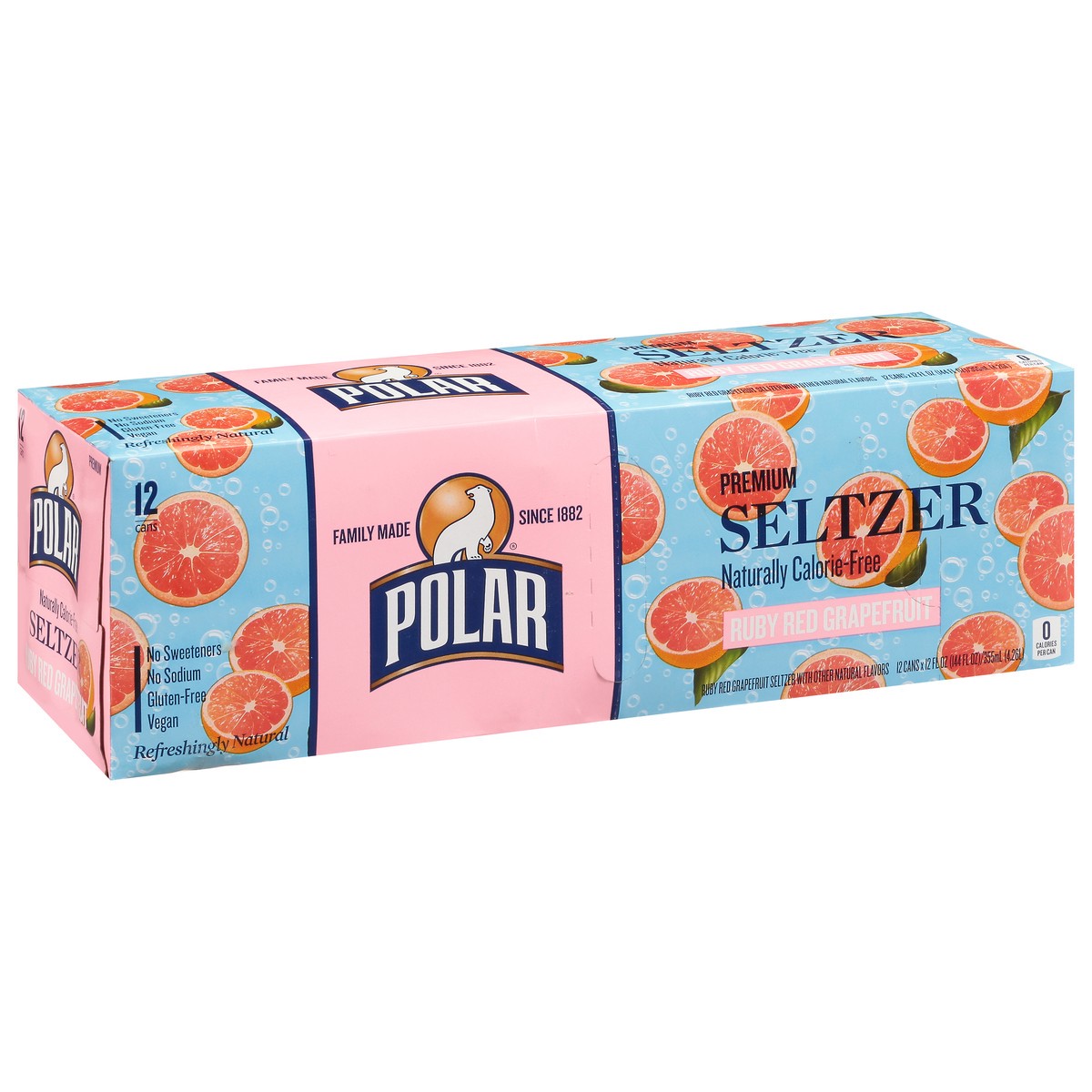 slide 11 of 14, Polar Premium Ruby Red Grapefruit Seltzer 12 Cans - 12 ct, 12 ct