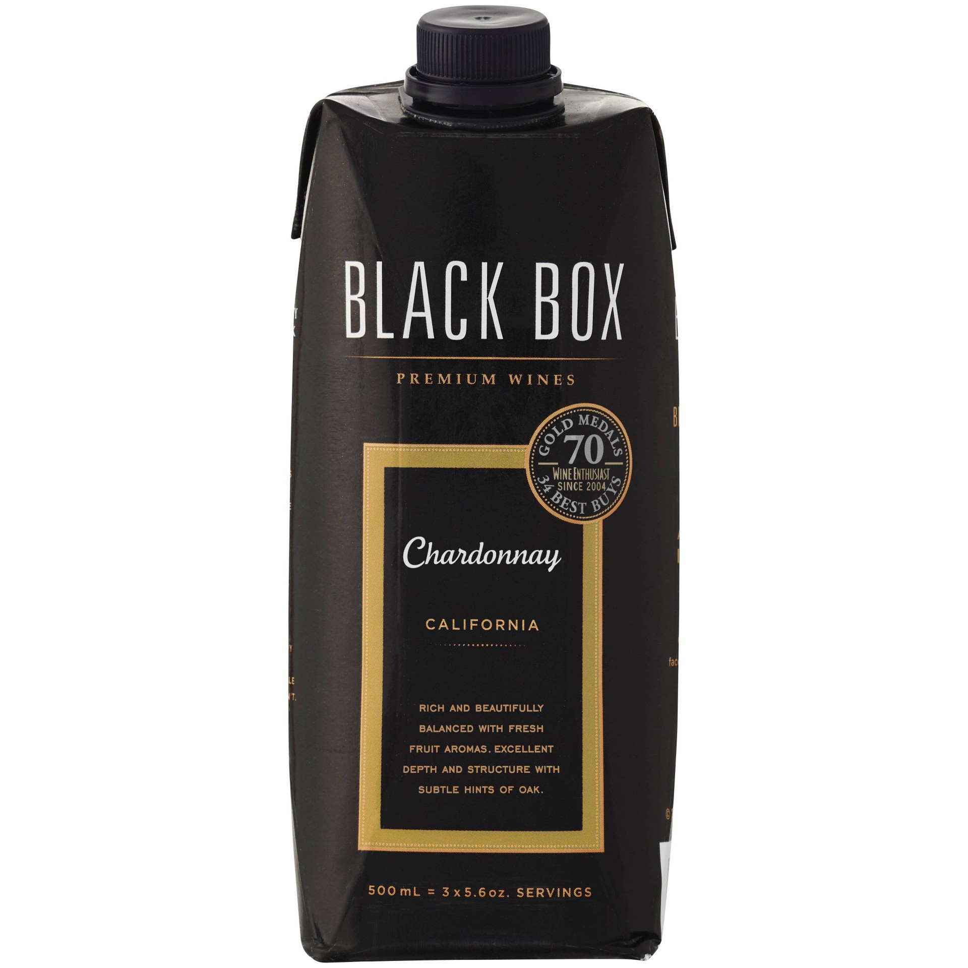 slide 1 of 4, Black Box White Wine, 500 ml