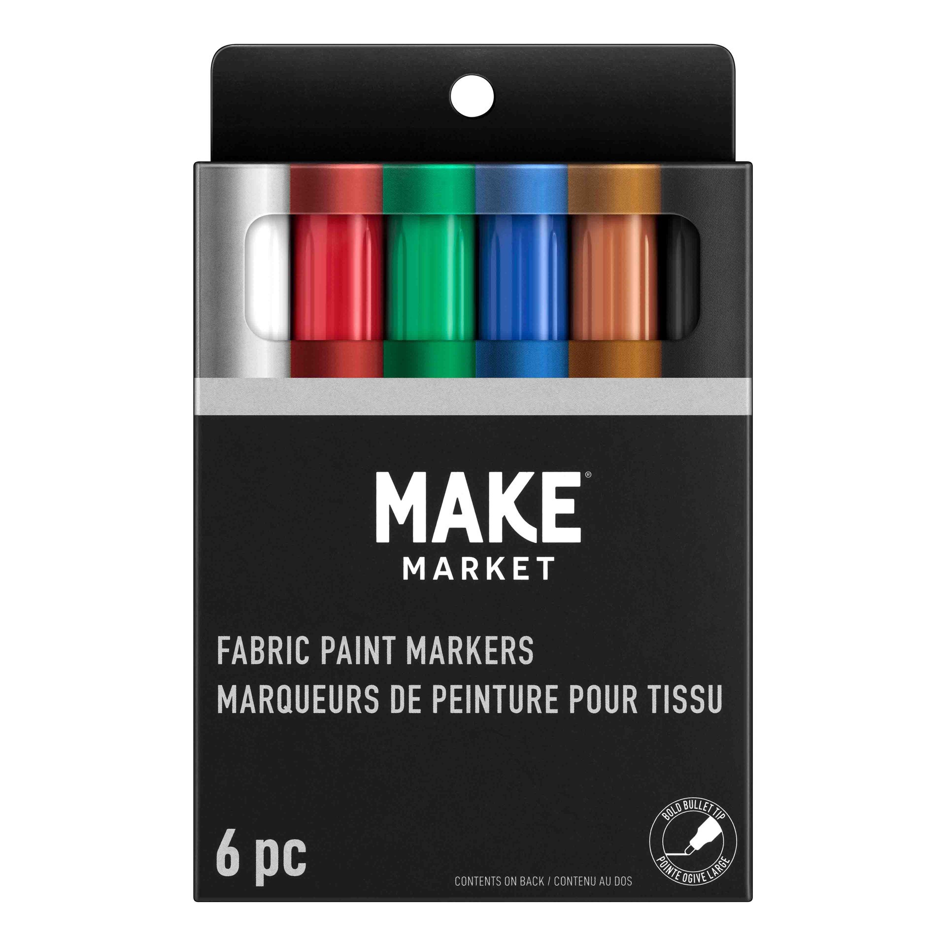 slide 4 of 4, Primary Fabric Paint Marker Set By Make Market, fine