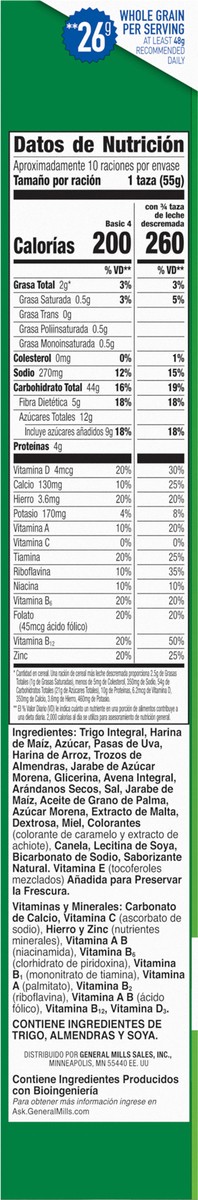 slide 9 of 13, Basic 4 Heart Healthy Cereal, Fruit and Nut Fiber Cereal with Whole Grain, 19.8 oz, 19.8 oz
