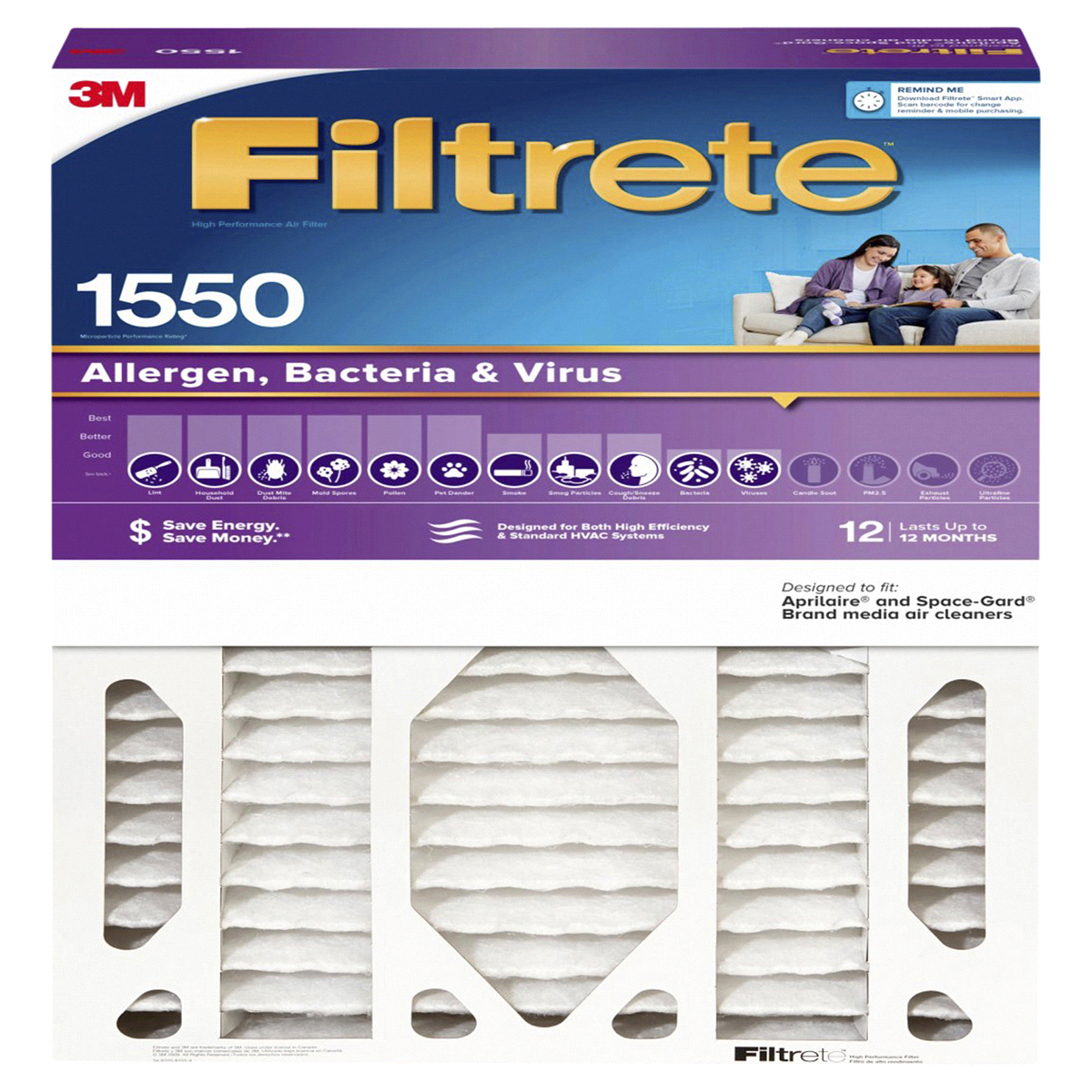 slide 1 of 25, Filtrete Ultra Allergen Reduction Deep Pleat Filter, 20 in x 25 in x 6 in, 20 in