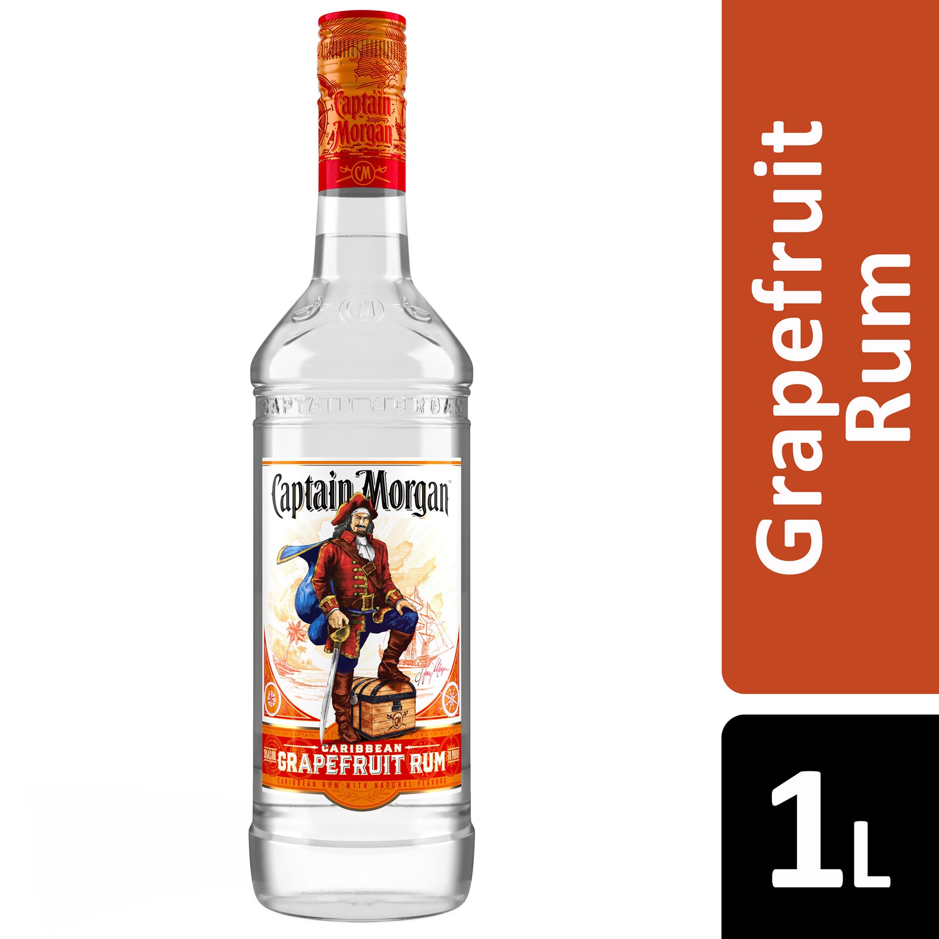 slide 3 of 4, Captain Morgan Rum Co Captain Morgan Grapefruit Rum, 70 Proof, 1 liter