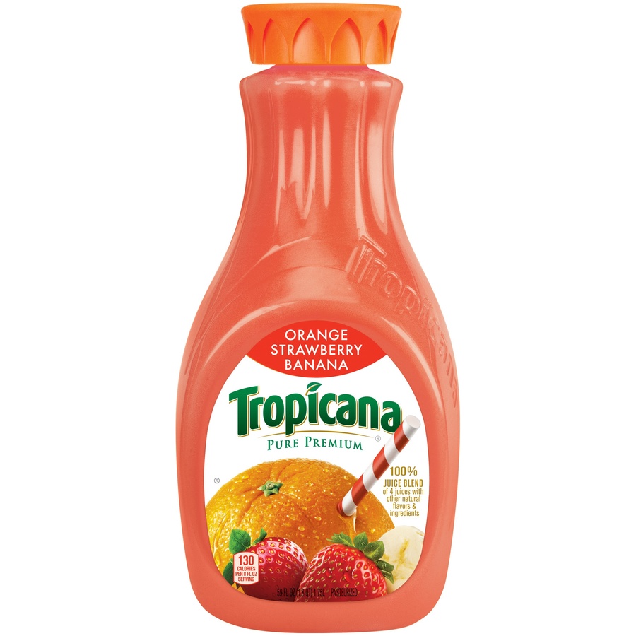 slide 1 of 3, Tropicana Pure Premium Orange Strawberry, 59 oz