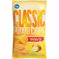 slide 1 of 1, Kroger Classic Wavy Potato Chips, 11 oz