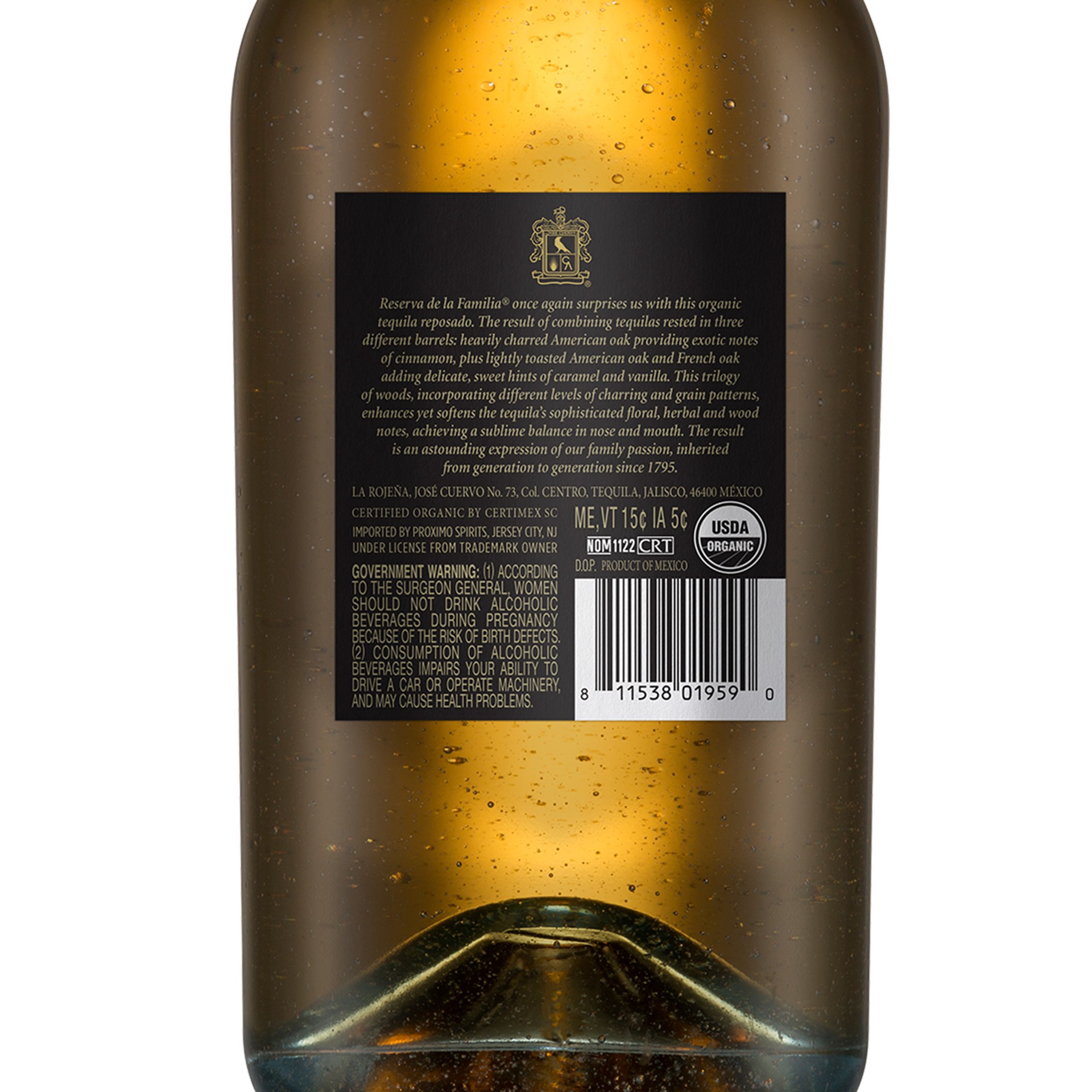 slide 10 of 10, Reserva de la Familia by Jose Cuervo Organic Reposado Tequila 80 Proof (750 ml), 750 ml