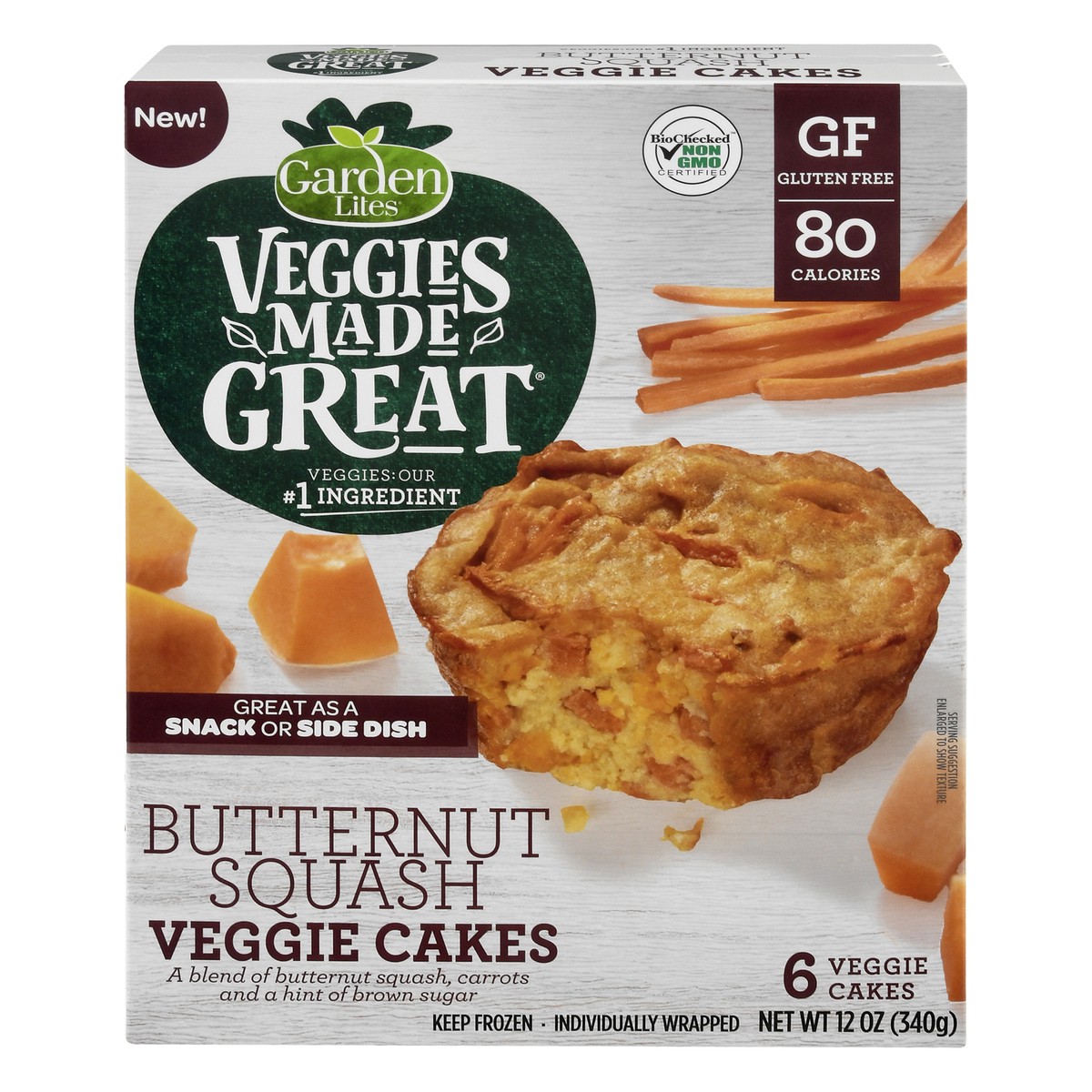 slide 1 of 13, Veggies Made Great Garden Lites Butternut Squash Veggie Cakes, 6 ct; 2 oz