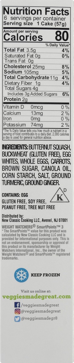 slide 12 of 13, Veggies Made Great Garden Lites Butternut Squash Veggie Cakes, 6 ct; 2 oz