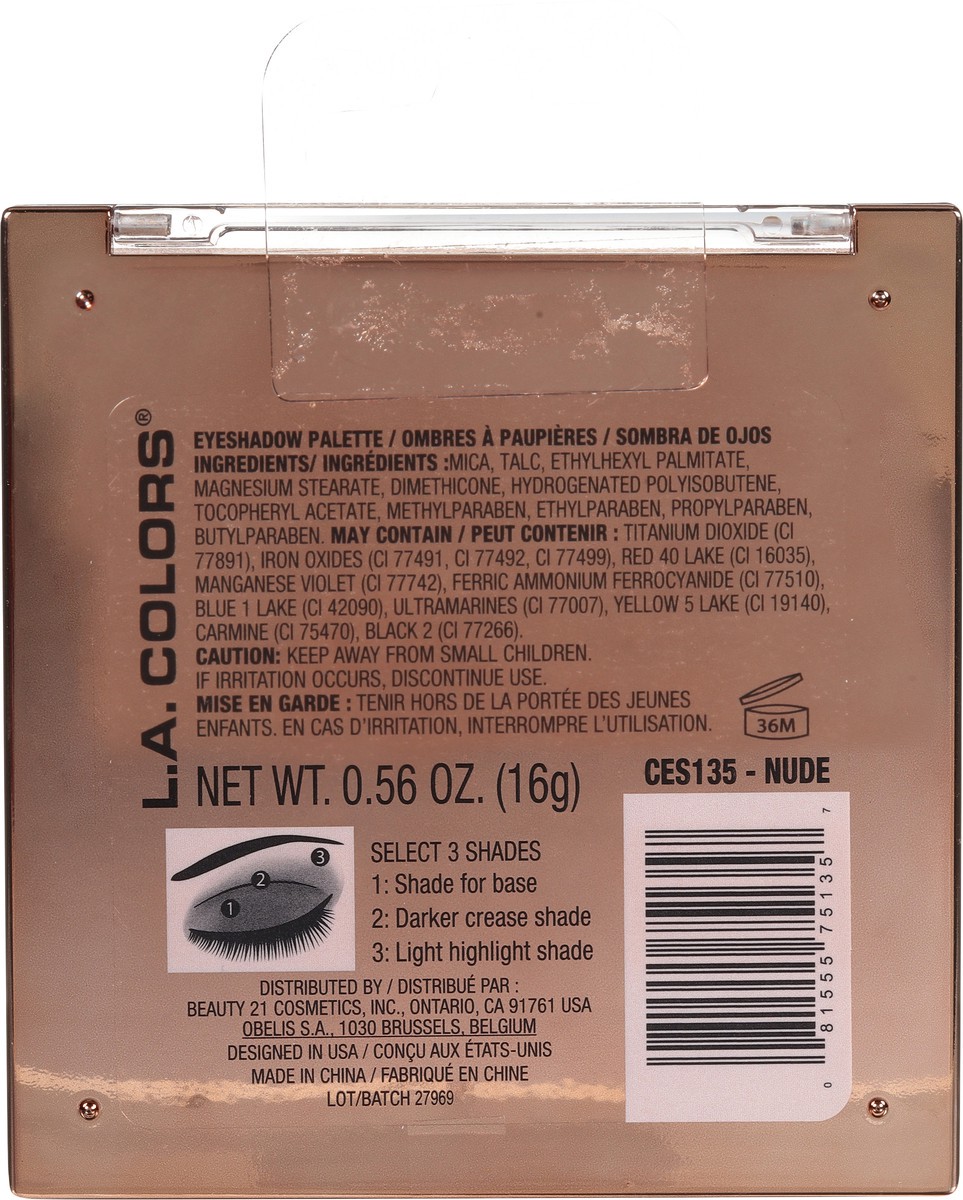 slide 5 of 9, L.A. Colors Nude Color Block Eyeshadow Palette, 0.56 oz