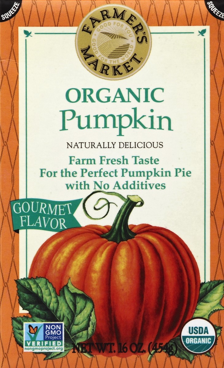 slide 4 of 4, Farmer's Market Organic Pumpkin Puree, 16 oz
