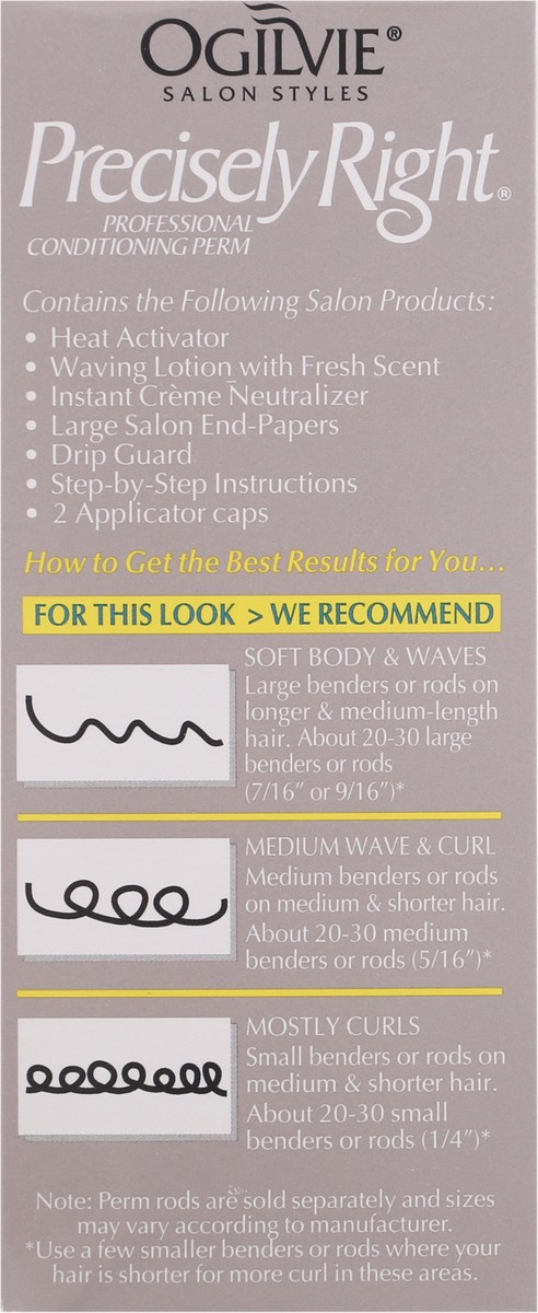slide 8 of 9, Ogilvie Salon Styles Professional Conditioning Perm For Normal Or Hard-To-Wave Hair Precisely Right, 1 ct