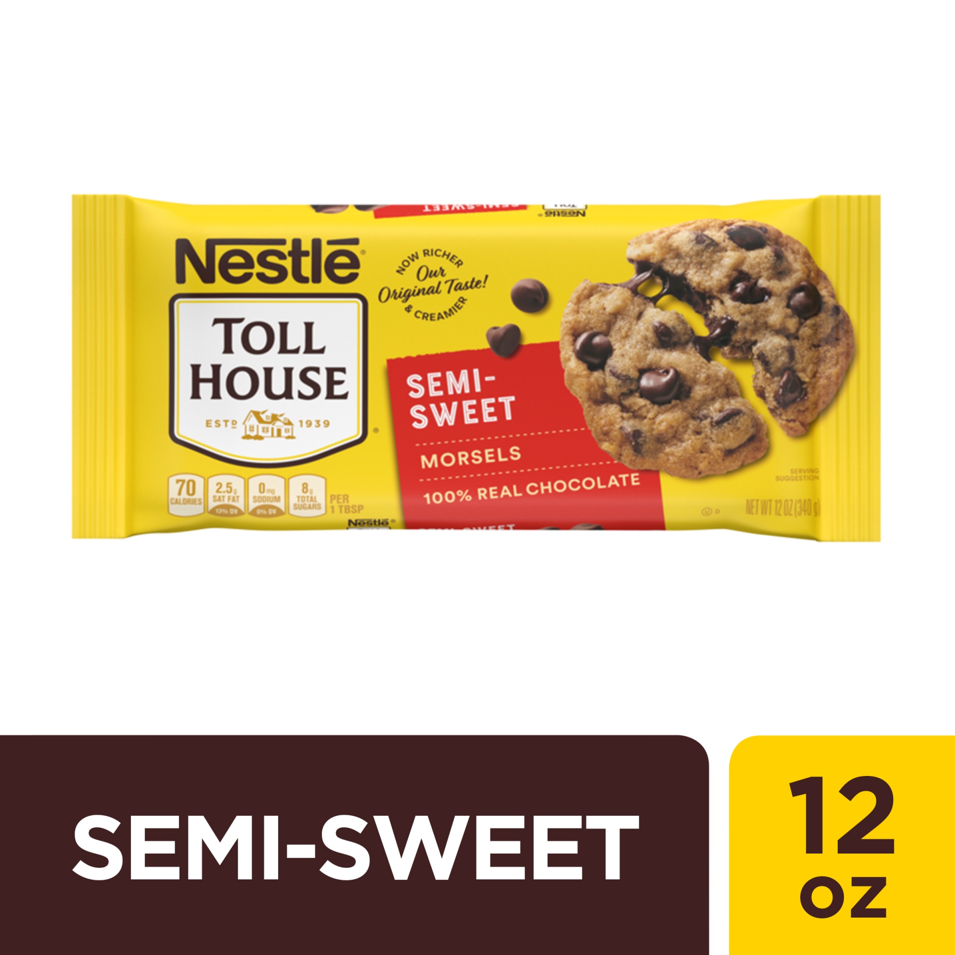 slide 2 of 9, Toll House Nestle Semi-sweet Chocolate Morsels, 12 oz