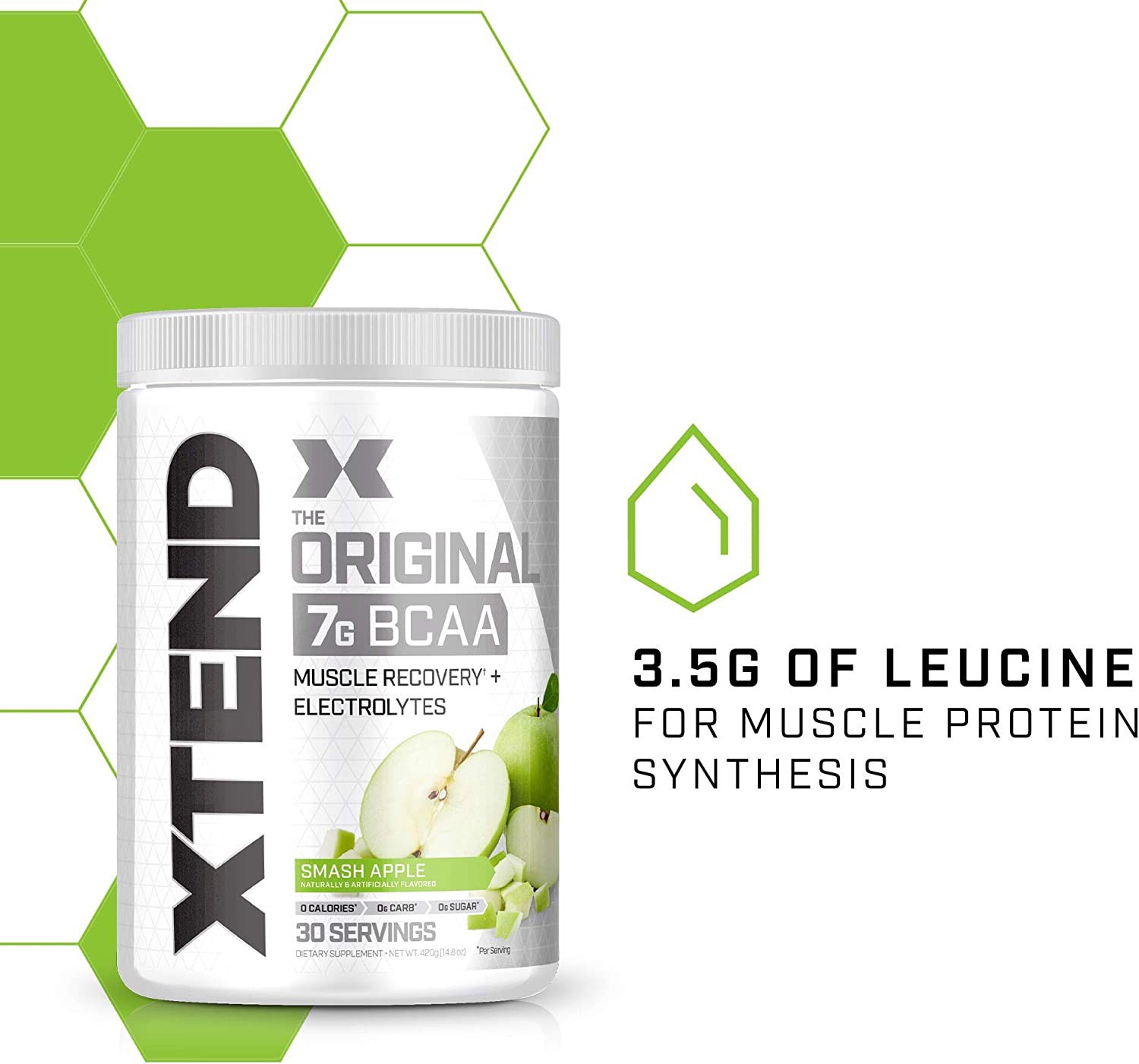 slide 4 of 4, XTEND, XTEND Original, BCAAs, Smash Apple, Hydration, Recovery, 14 g