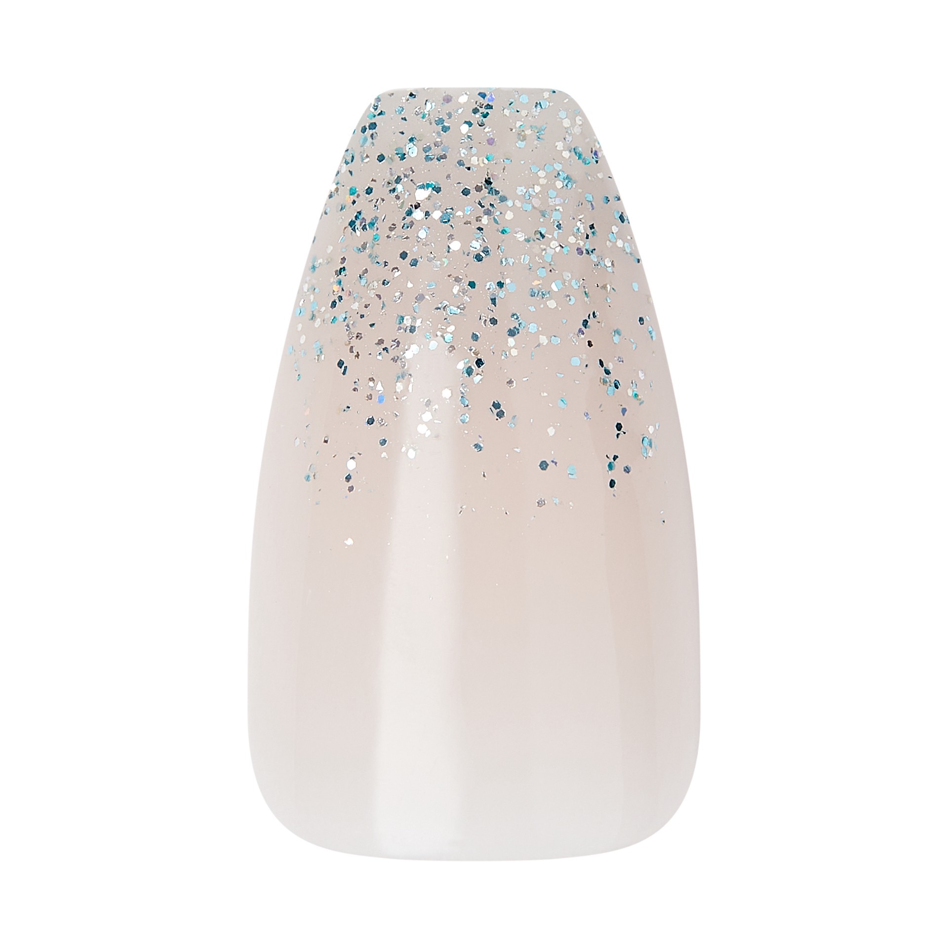 slide 2 of 5, KISS Voguish Fantasy Halloween Press-On Nails, Black & Silver, Medium, Coffin, 31 Ct., 1 ct