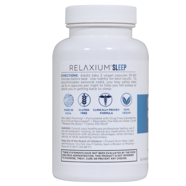 slide 7 of 9, Relaxium Drug Free Sleep Support 60 Capsules, 60 ct