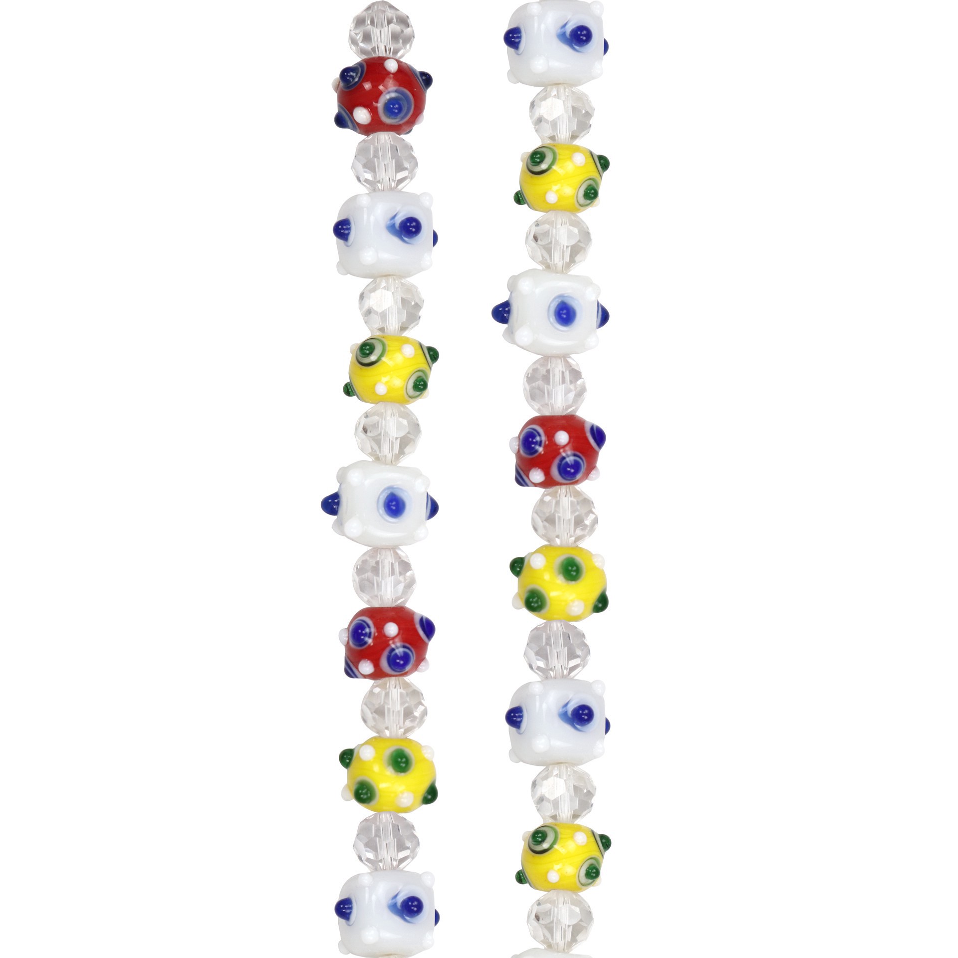 slide 2 of 3, Multicolor & Clear Lamp Work Glass Mixed Beads By Bead Landing, 7 in