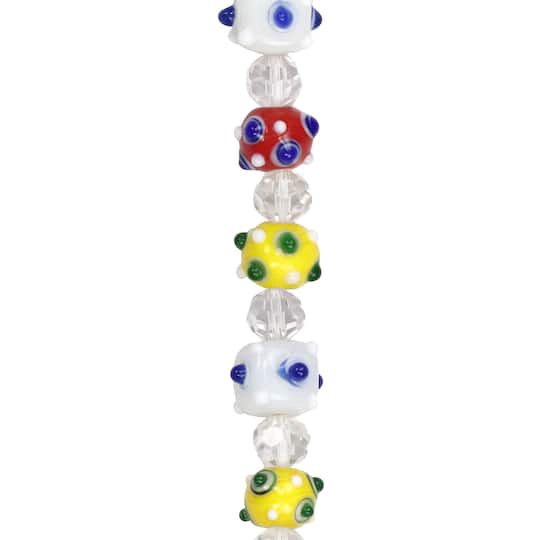 slide 1 of 3, Multicolor & Clear Lamp Work Glass Mixed Beads By Bead Landing, 7 in
