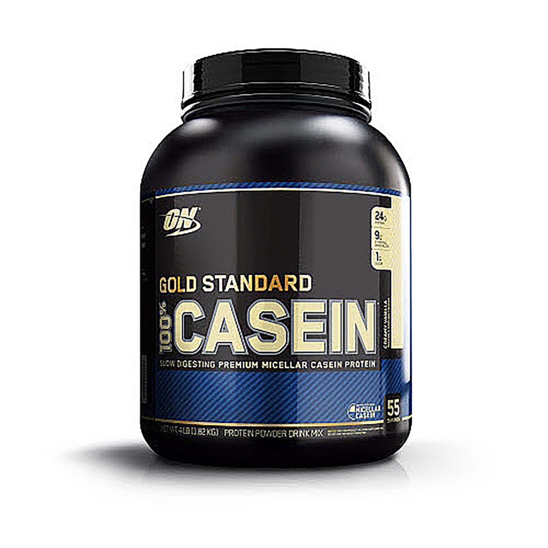 slide 1 of 1, Optimum Nutrition GOLD STANDARD 100% CASEIN - Creamy Vanilla, 4 lb