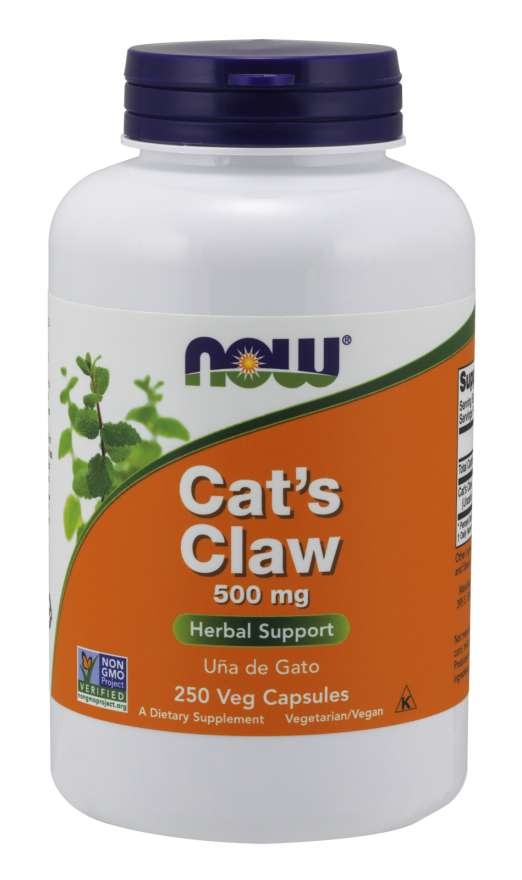 NOW Supplements, Cat's Claw, NonGMO Project Verified, Herbal Supplement, 250 Veg Capsules 500