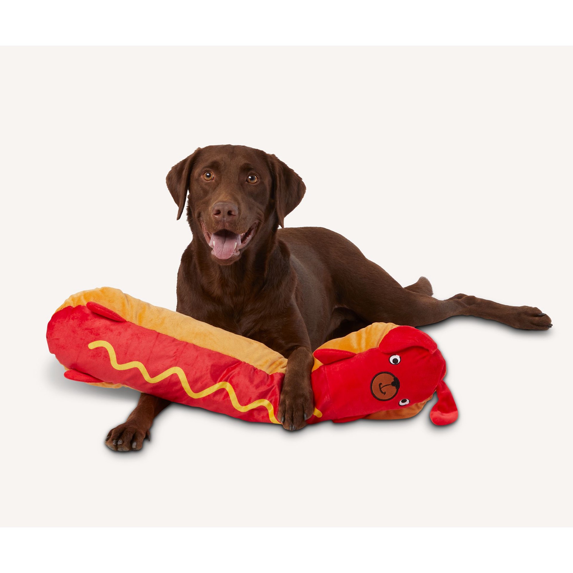 slide 1 of 1, Joyhound X- Large Hotdog Dog Toy - Plush, Squeaker, Crinkle, 1 ct; X Large