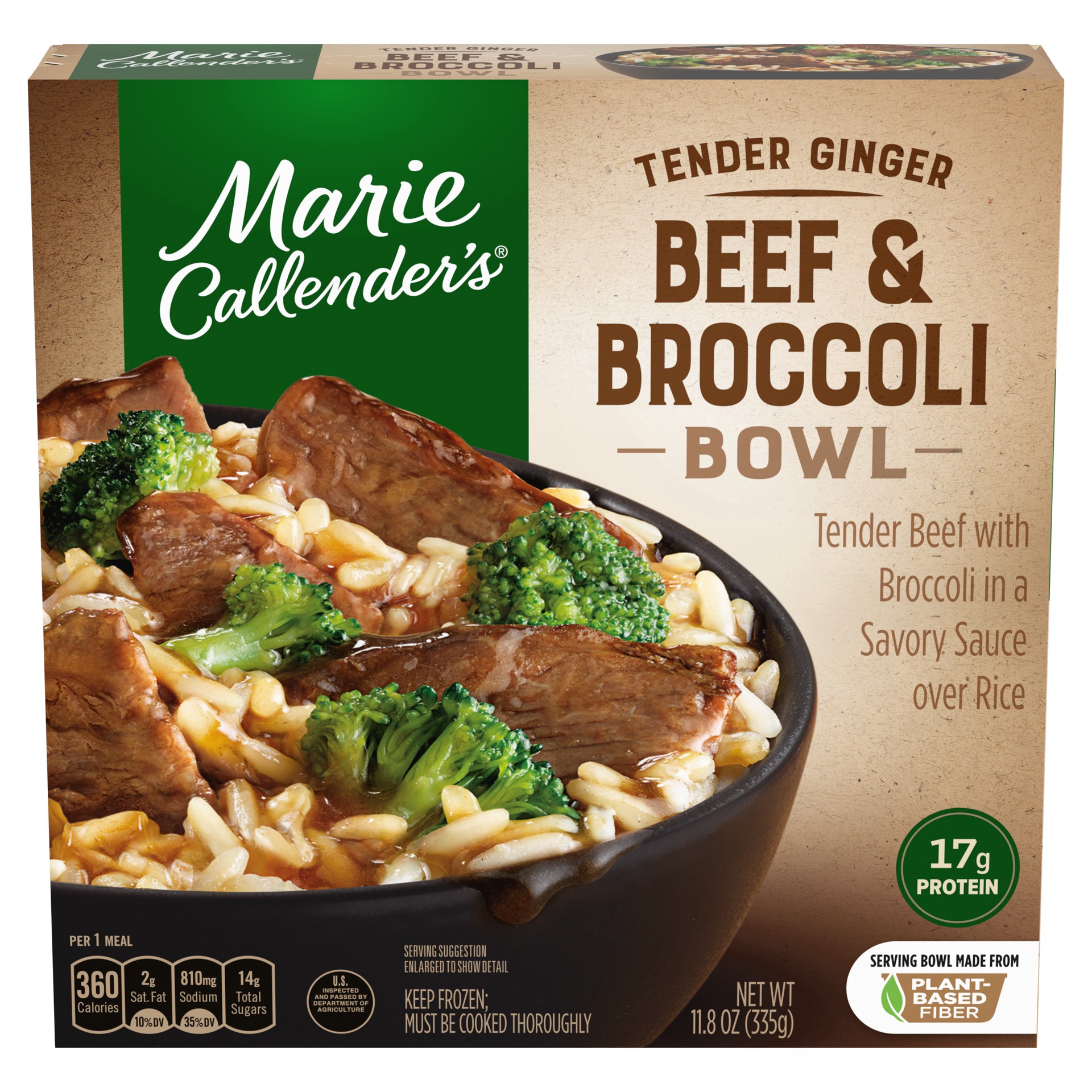 slide 1 of 5, Marie Callender's Tender Ginger Beef & Broccoli Bowl, 11.8 oz