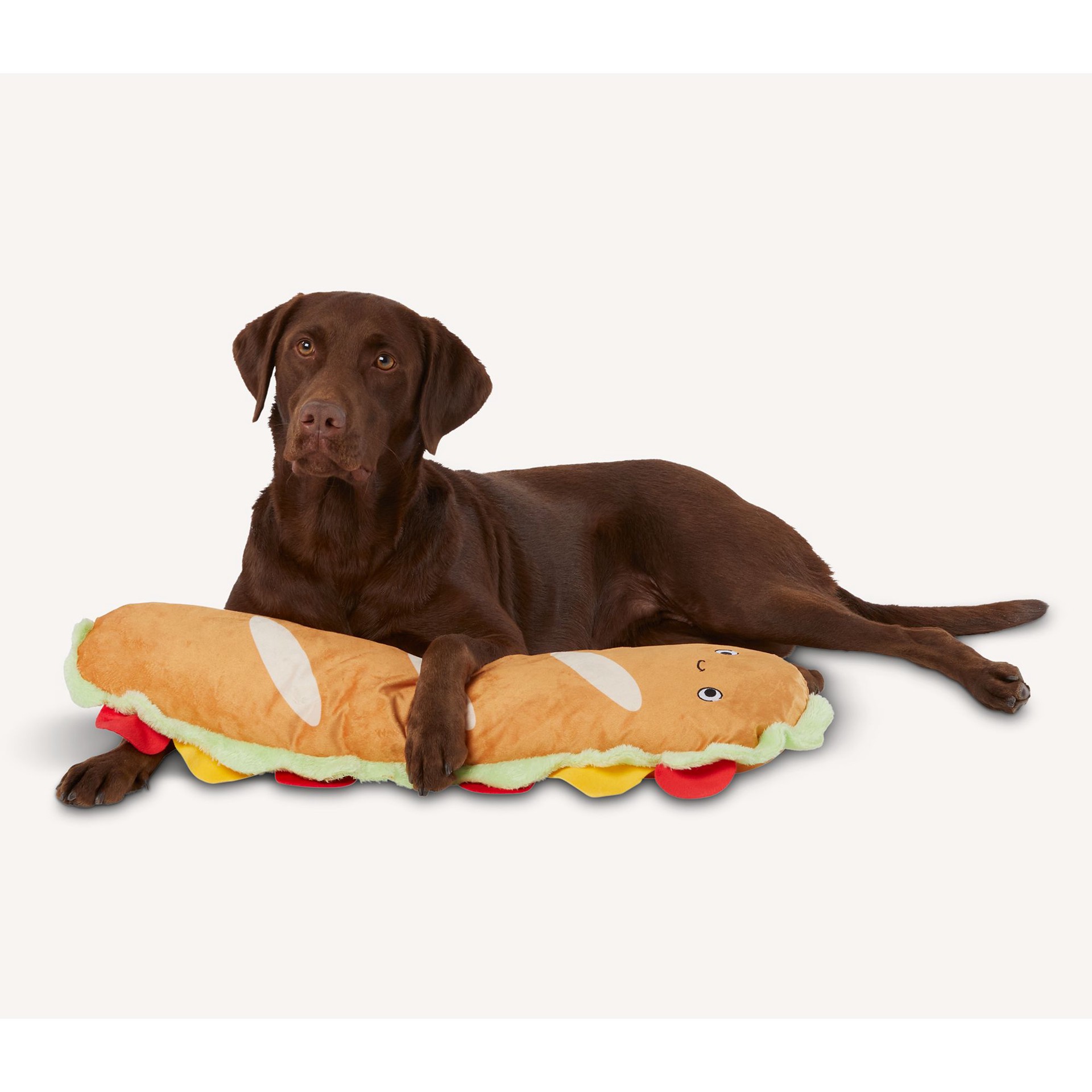 slide 1 of 1, Joyhound X- Large Sandwich Dog Toy - Plush, Squeaker, Crinkle, 1 ct; X Large