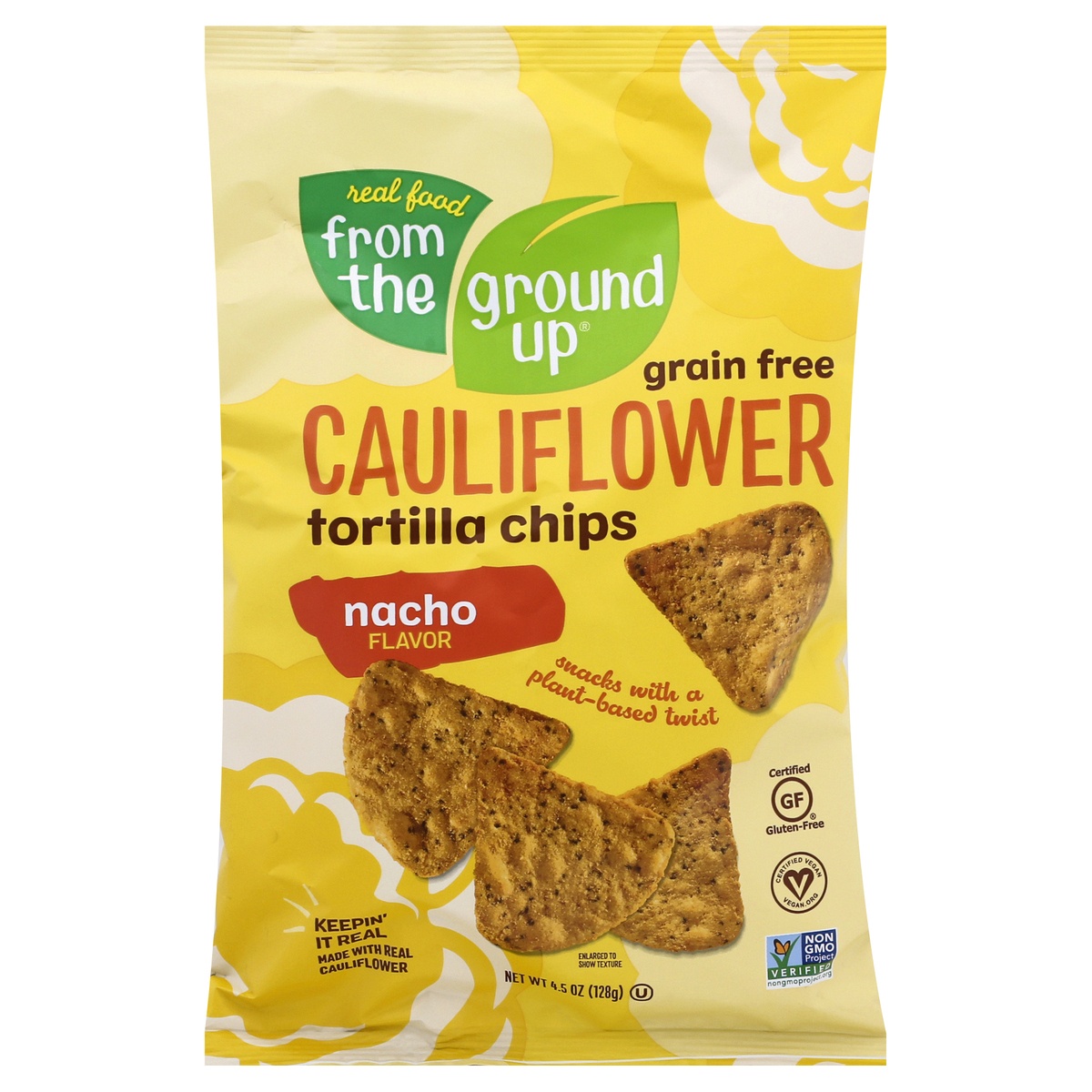 From The Ground Up Nacho Cauliflower Tortilla Chips 4.5 oz Shipt