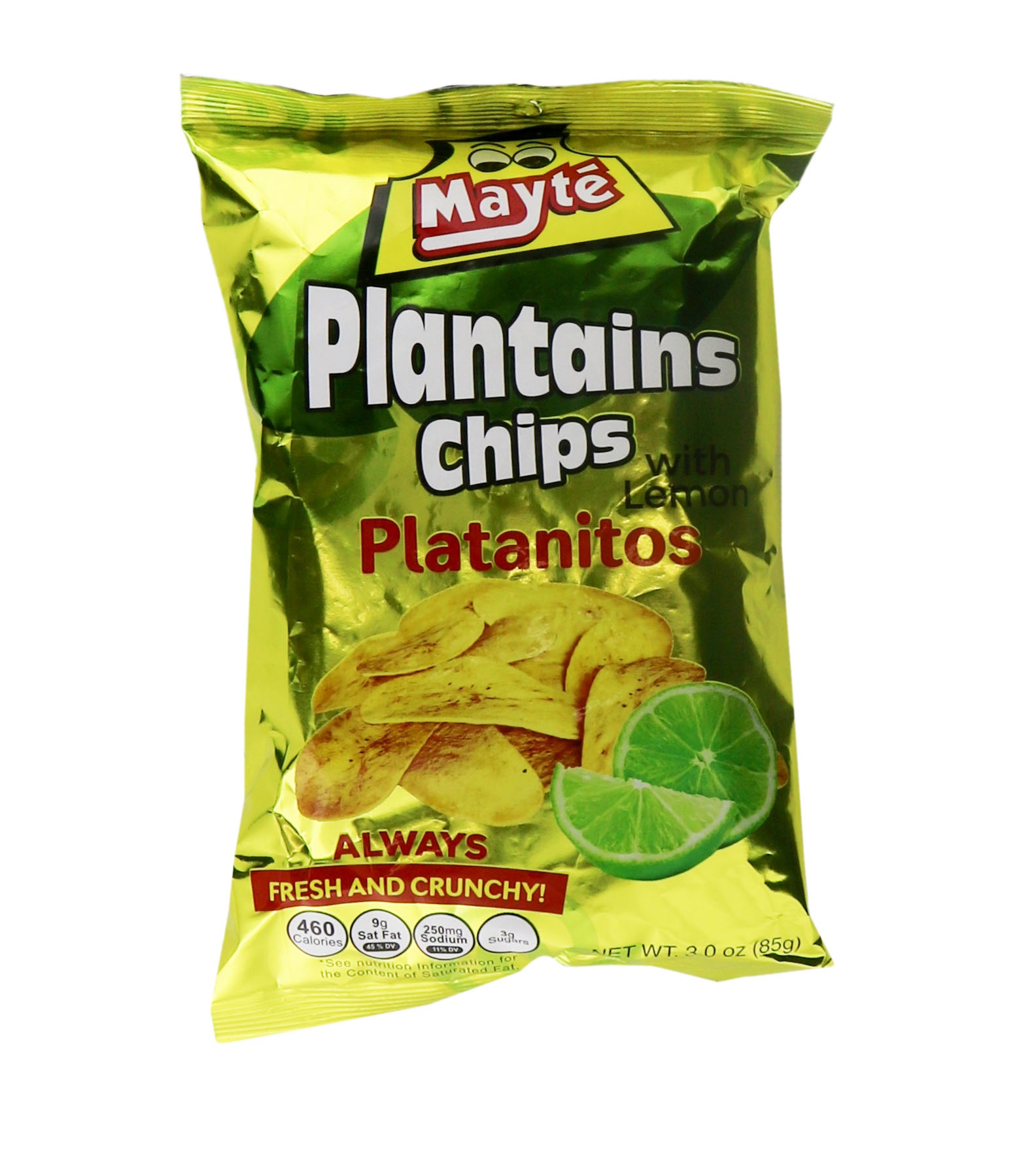 slide 1 of 1, Mayté Plantain Chips - Lemon, 3 oz