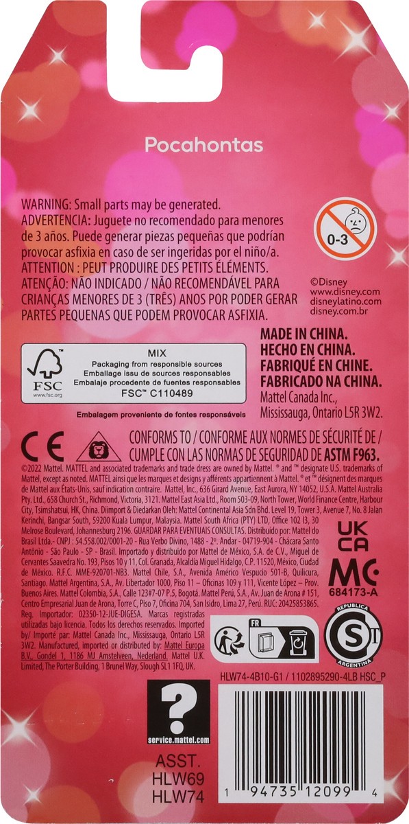 slide 5 of 9, Mattel Disney Princess Doll Pocahontas, 1 ct