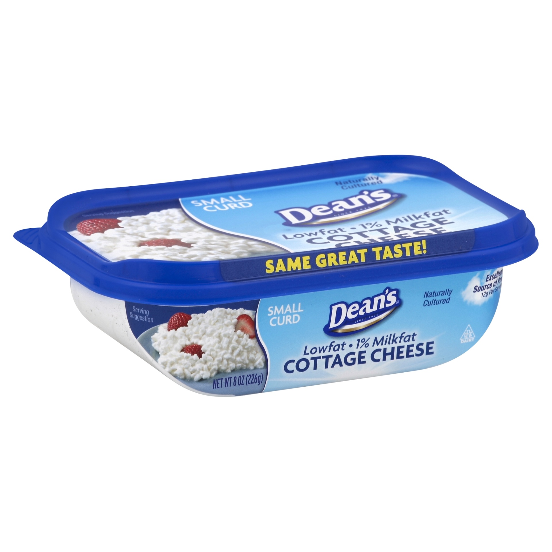 slide 1 of 1, Dean's 1% Small Curd Cottage Cheese, 8 oz