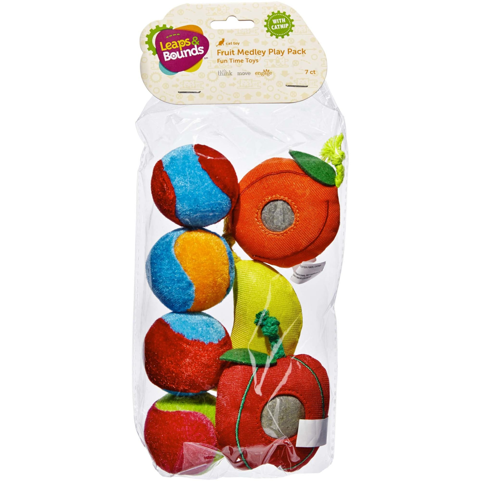 slide 1 of 1, Leaps & Bounds Fruit Cat Toy Variety Pack, 1 ct